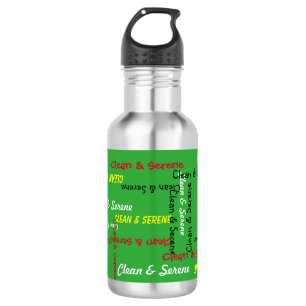 Garrafa de água, limpo e sereno, verde