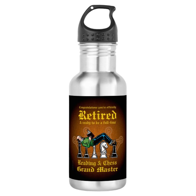 Garrafa de Água Mestre para Leitura e Xadrez (Frente)