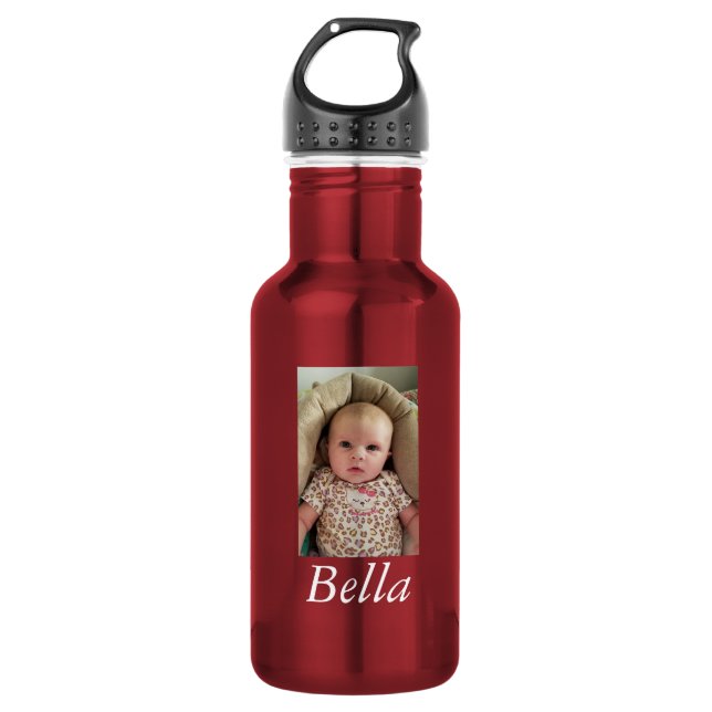 Garrafa de Água Personalizada, Adicione Sua Foto! (Frente)