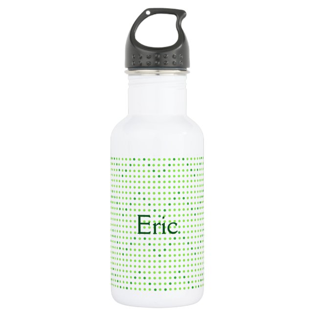 Garrafa de Água Personalizada com Pontos Verde Lim (Frente)