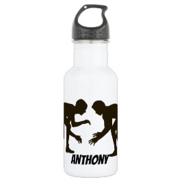 Garrafa de água personalizada da silhueta da luta