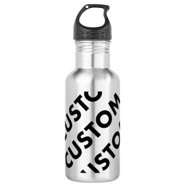 Garrafa de água personalizada em aço inoxidável 18 (Custom Stainless Steel Water Bottle 18oz.)