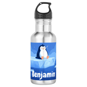 Garrafa de Água Personalizada Pinguim Adorável Son