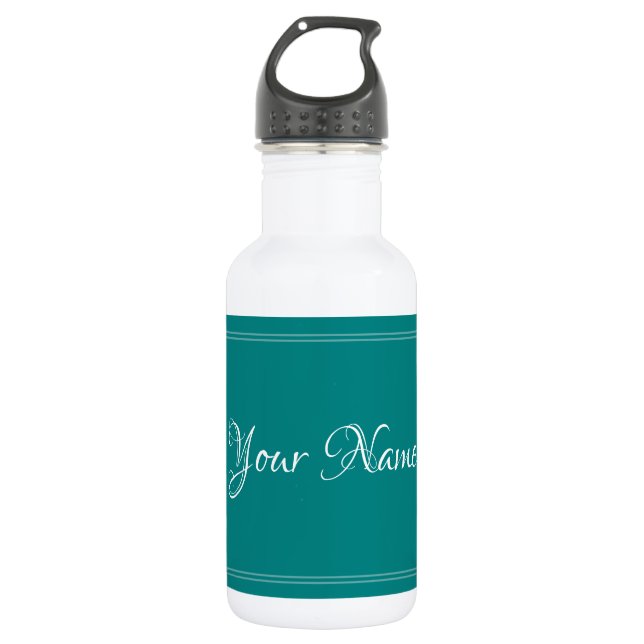 Garrafa de Água Personalizável HAMbyWG - Teal de A (Frente)
