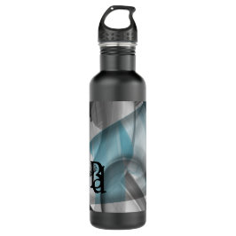 Garrafa de água Tendência Abstrato Art Oceano Azul
