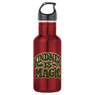 Garrafa de Água Vermelha Groovy 3D Magia da Bondad