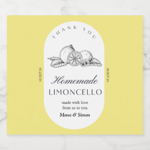 Garrafa de Casamento de Limões Limoncelo Moderno E