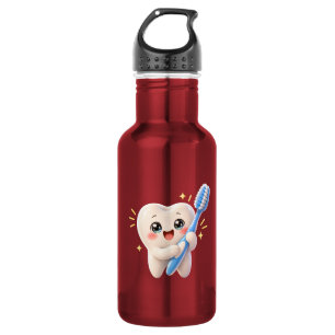 Garrafa de Esporte de Água de Personagem de Dente 