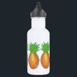 Garrafa de Fruta de ananás de abacaxi de ilha trop<br><div class="desc">Apresenta uma ilustração original de um abacaxi tropical. Perfeito para o verão!</div>