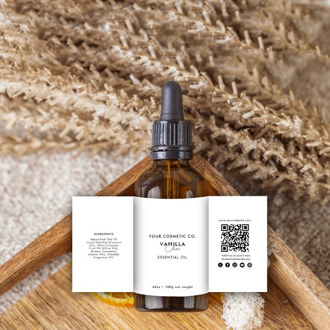 Garrafa de Modelo do adesivo do produto cosmético (Cosmetic Product Sticker Template Skincare Bottle)