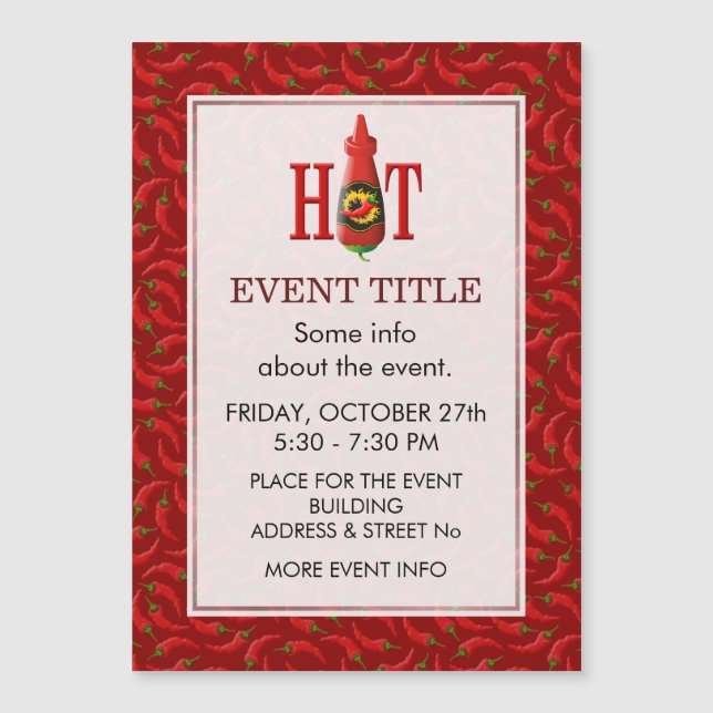 Garrafa de molho quente (Frente)