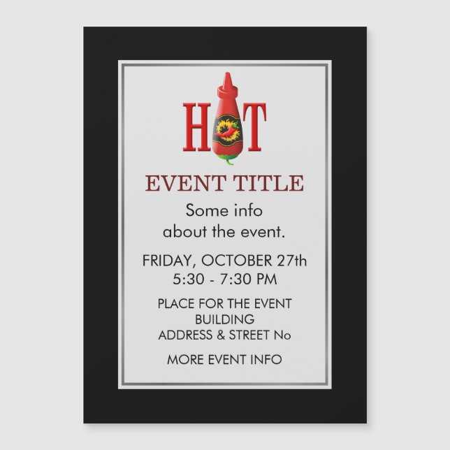 Garrafa de molho quente (Frente)