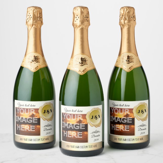 Garrafa de Vinho Espumante Personalizada com Foto (Garrafas)