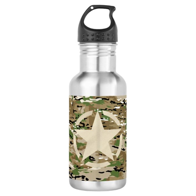 Garrafa Decal Clássico de Estêncil Estelar no Estilo de Ca (Frente)