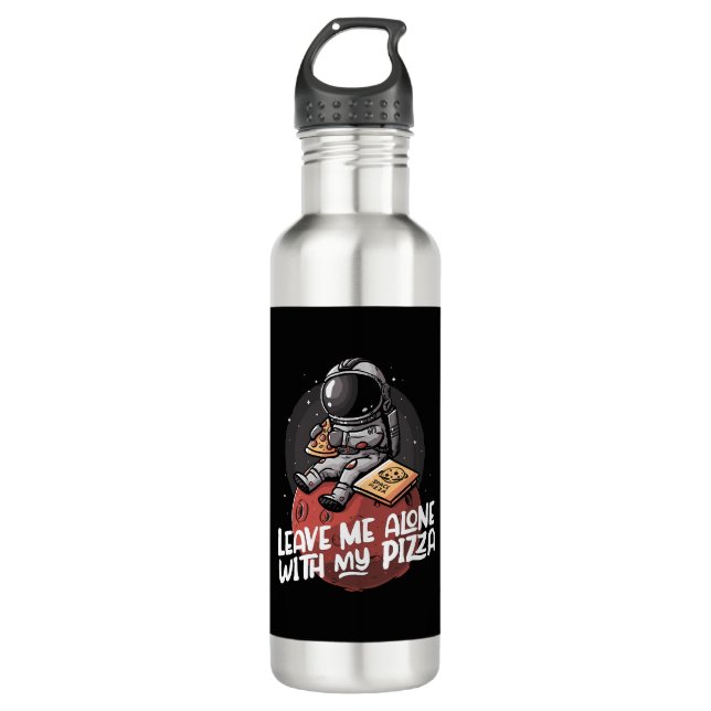Garrafa Deixe-me Sozinho Com Minha Pizza (Frente)