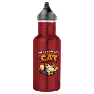 Garrafa Desculpe o Atraso – Meu Gato Estava Sentado em Cim