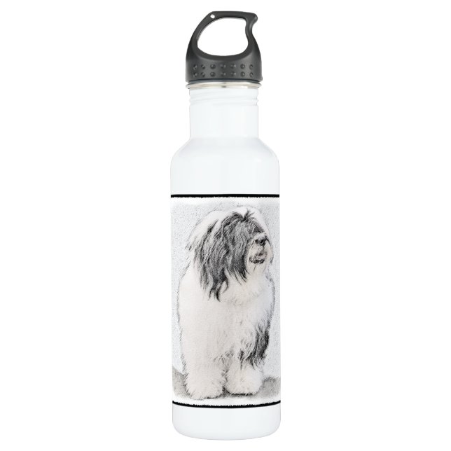 Garrafa Desenho Collie Com Carapaça - Arte Cachorra Origin (Frente)