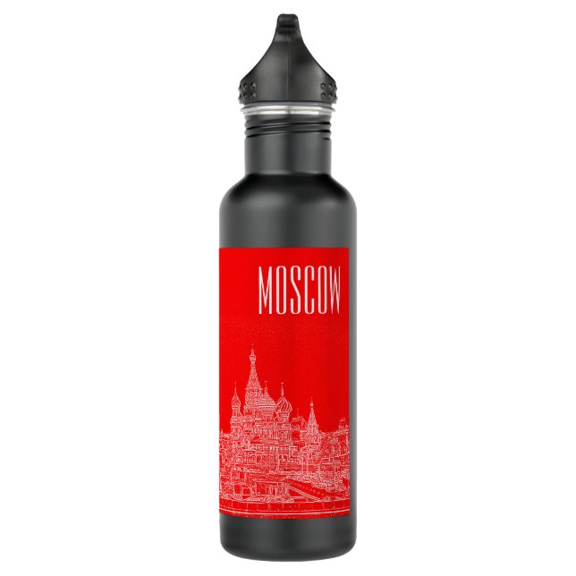 Garrafa Desenho da Catedral Vermelha da Rua de Moscou (Direita)