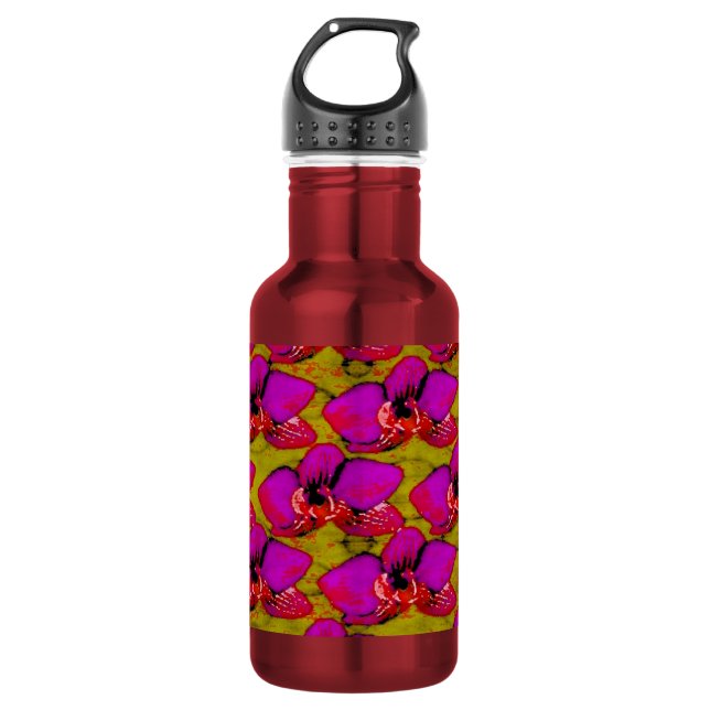 Garrafa Desenho Floral Magenta Grooovy (Frente)