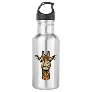 Garrafa Desenho Vetorial de Girafa de Gravura Antiga_1