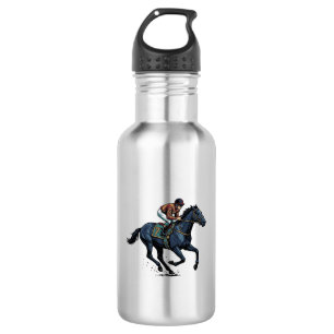 Garrafa Desenho Vetorial de Jóquei de Corrida de Cavalos V