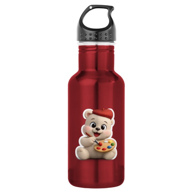 Garrafa Design Adorável e Fofo de Urso de Pelúcia (Frente)