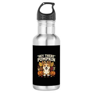 Garrafa Design de Abóbora Olá da Corgi no Halloween