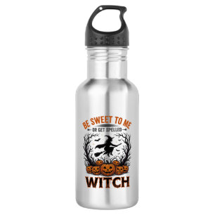 Garrafa Design de Bruxa de Halloween Seja Doce ou Seja Enf