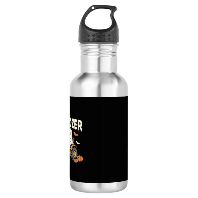 Garrafa Design de Bulldozer Fantasma de Halloween Boo-Doze (Frente)
