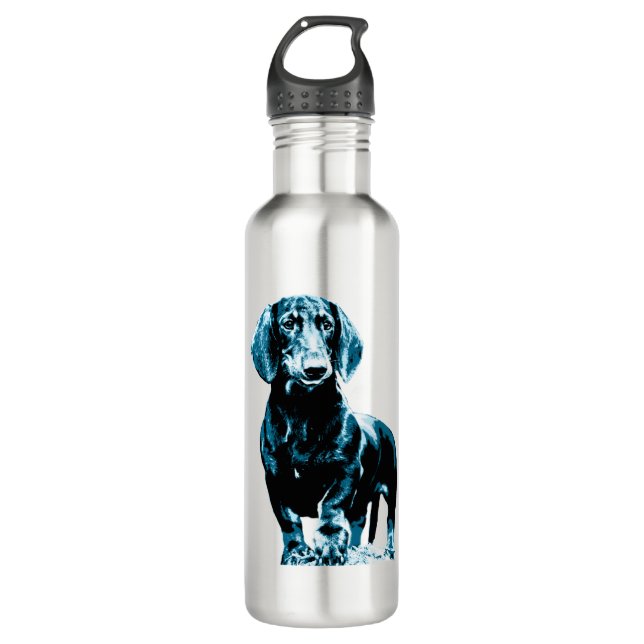 Garrafa Design de dachshund moderno (Frente)