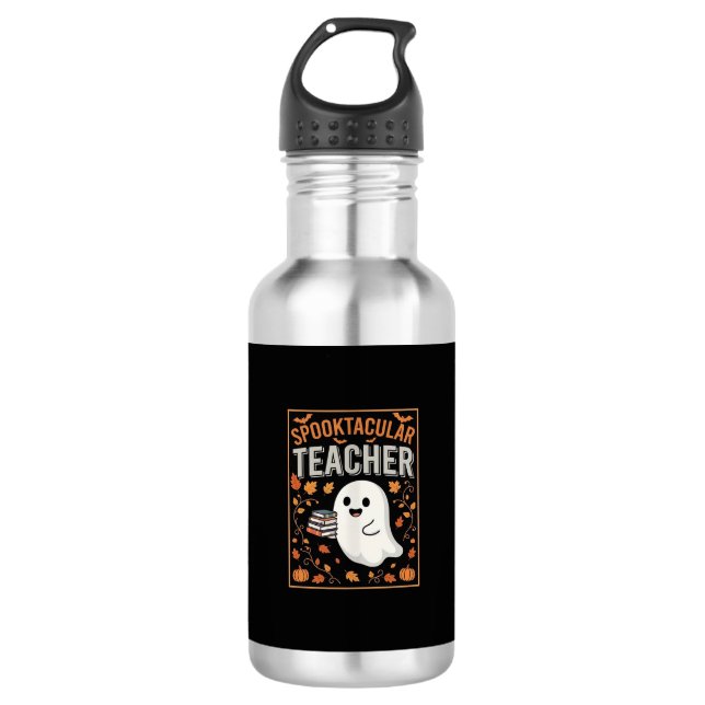 Garrafa Design de Fantasma de Halloween para Professores E (Frente)