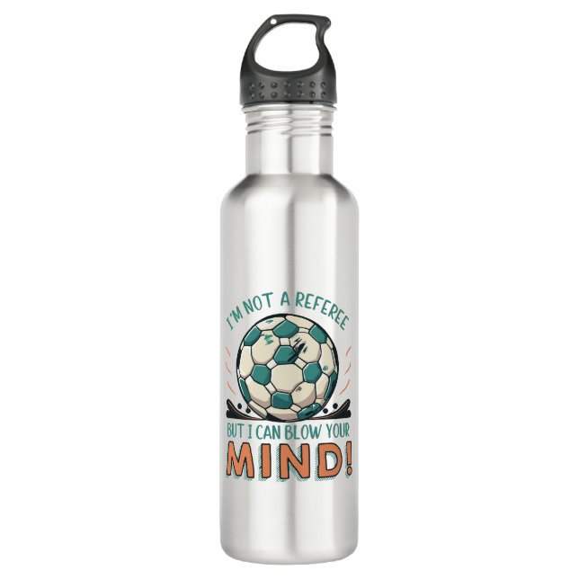 Garrafa Design de futebol engraçado (Frente)