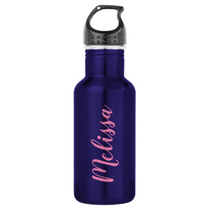 Garrafa Design de Nome Personalizado em Caligrafia