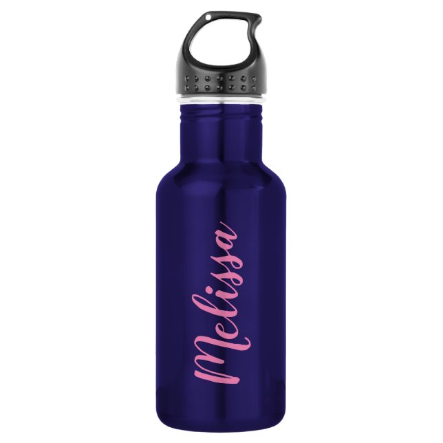 Garrafa Design de Nome Personalizado em Caligrafia (Frente)