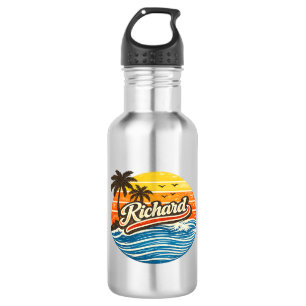 Garrafa Design de Nome Richard Retro Sunset