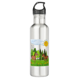 Garrafa Design de pequenos cavalos para crianças