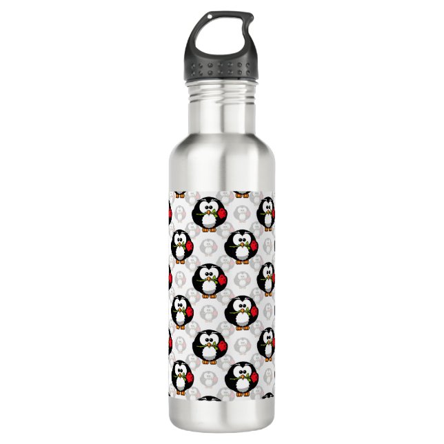 Garrafa Design de Pinguim-Cute (Frente)