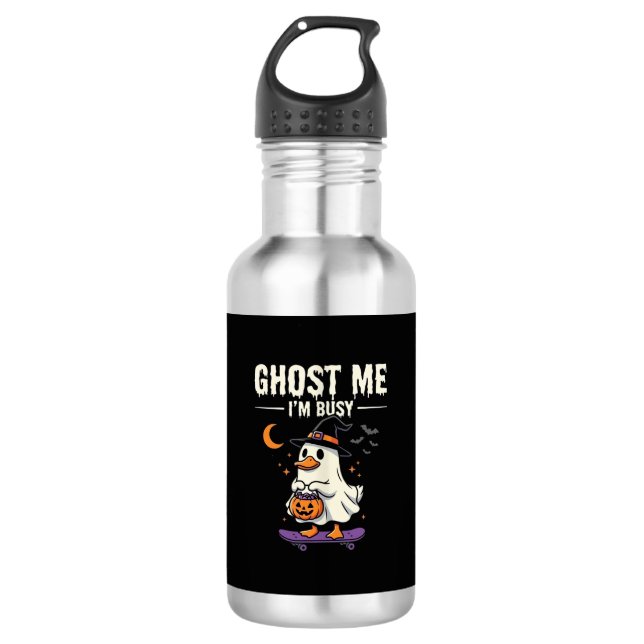 Garrafa Design de Skate Halloween Ghost Duck_1 (Frente)