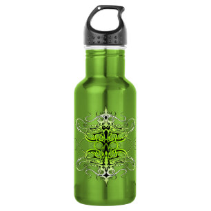 Garrafa Design de Tatuagem Tribal Personalizada Verde
