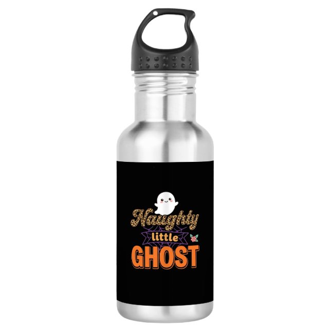 Garrafa Design Fantasma Travesso do Halloween (Frente)