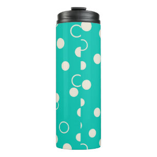 Garrafa DESIGN Padrão Gráfico em Turquesa e Branco