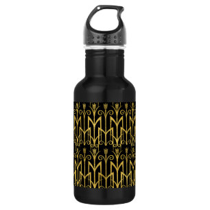 Garrafa Design surpreendente do art deco do Preto-Ouro