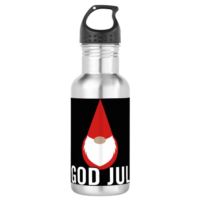 Garrafa Deus Jul Gnomo Tomte Feliz Natal (Frente)