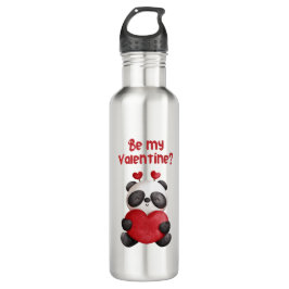 Garrafa Dia de os namorados ilustrado vermelho e preto