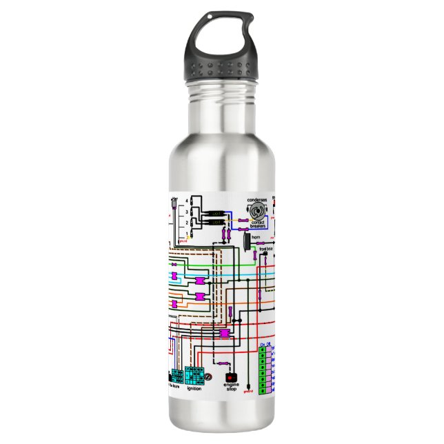 Garrafa Diagrama de Cablagem de Moto. (Frente)
