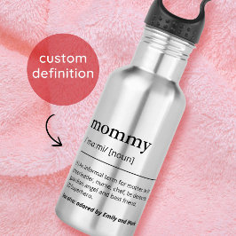 Garrafa Dicionário moderno de nome personalizado da defini