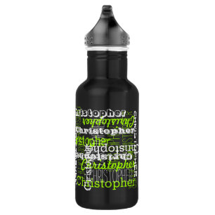 Garrafa Digitalização De Colagem Verde Neon