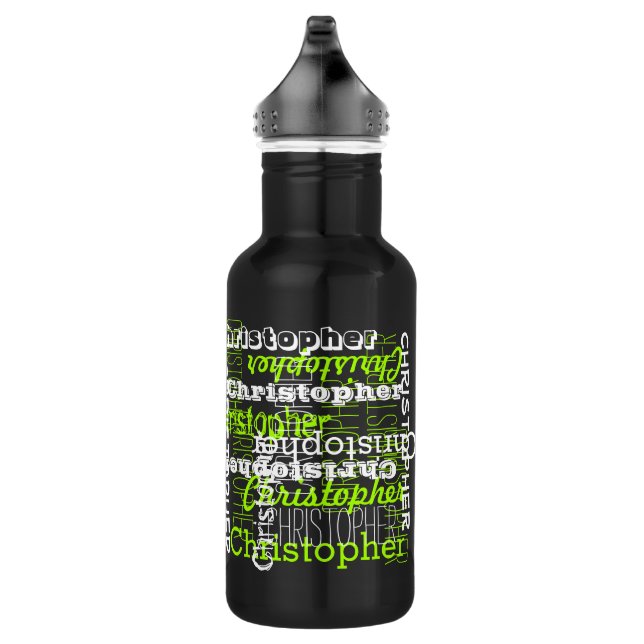 Garrafa Digitalização De Colagem Verde Neon (Direita)