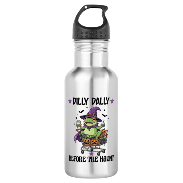 Garrafa Dilly Dally Antes do Susto Sapo Carrinho de Compra (Frente)