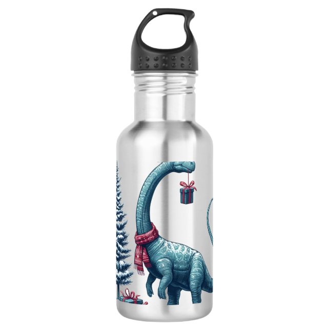 Garrafa dinossauro Brontosauro de Natal (Frente)